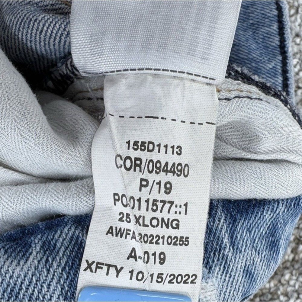Abercrombie & Fitch 90s Straight Ultra High Rise Criss-Cross 25/0 XL Light Wash - Picture 9 of 14